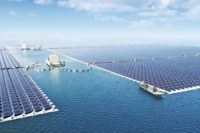 بزرگ‌ترین نیروگاه خورشیدی شناور جهان افتتاح شد
