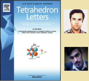 مقاله محققان ایرانی، طرح جلد مجله معتبر شیمی آلی
