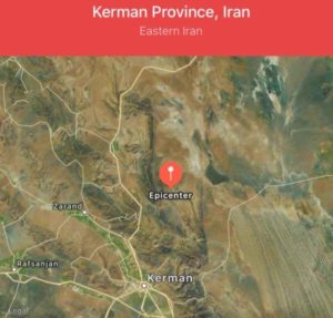 زلزله ای به بزرگی ۶٫۲، هجدک کرمان را لرزاند
