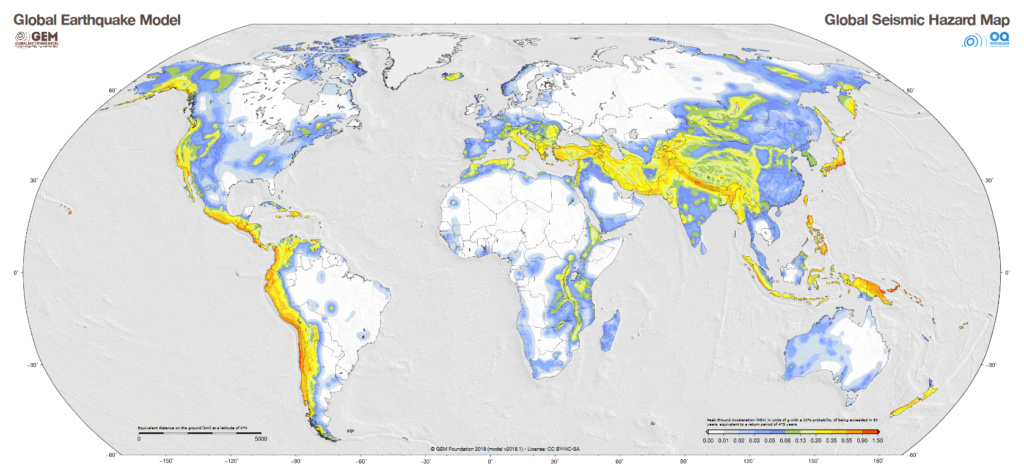 نقشه جهانی پهنه بندی خطر زلزله منتشر شد/ مشارکت زلزله شناسان ایرانی در تهیه مدل جهانی زمین لرزه