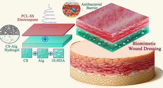 تولید یک پانسمان جدید زخم با تقلید از ساختار بافت طبیعی پوست