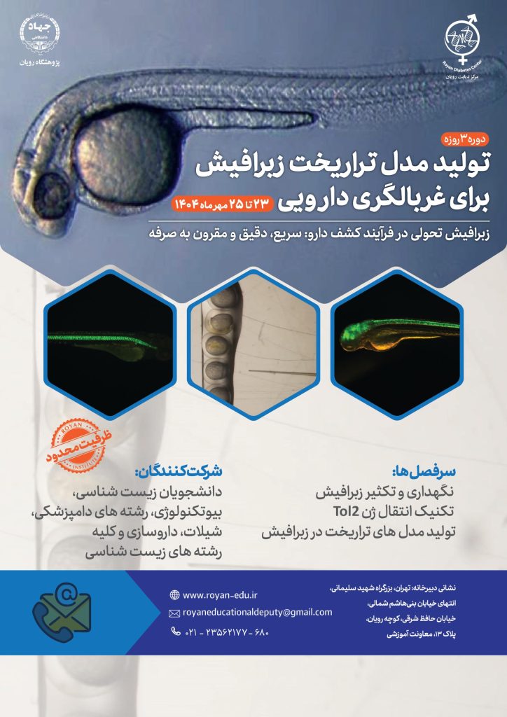 برگزاری کارگاه علمی “تولید مدل تراریخته زبرافیش برای غربالگری دارویی”