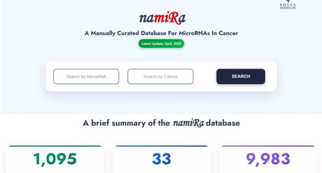 نامیرا؛ جامع‌ترین بانک اطلاعاتی میکروRNAهای مرتبط با سرطان